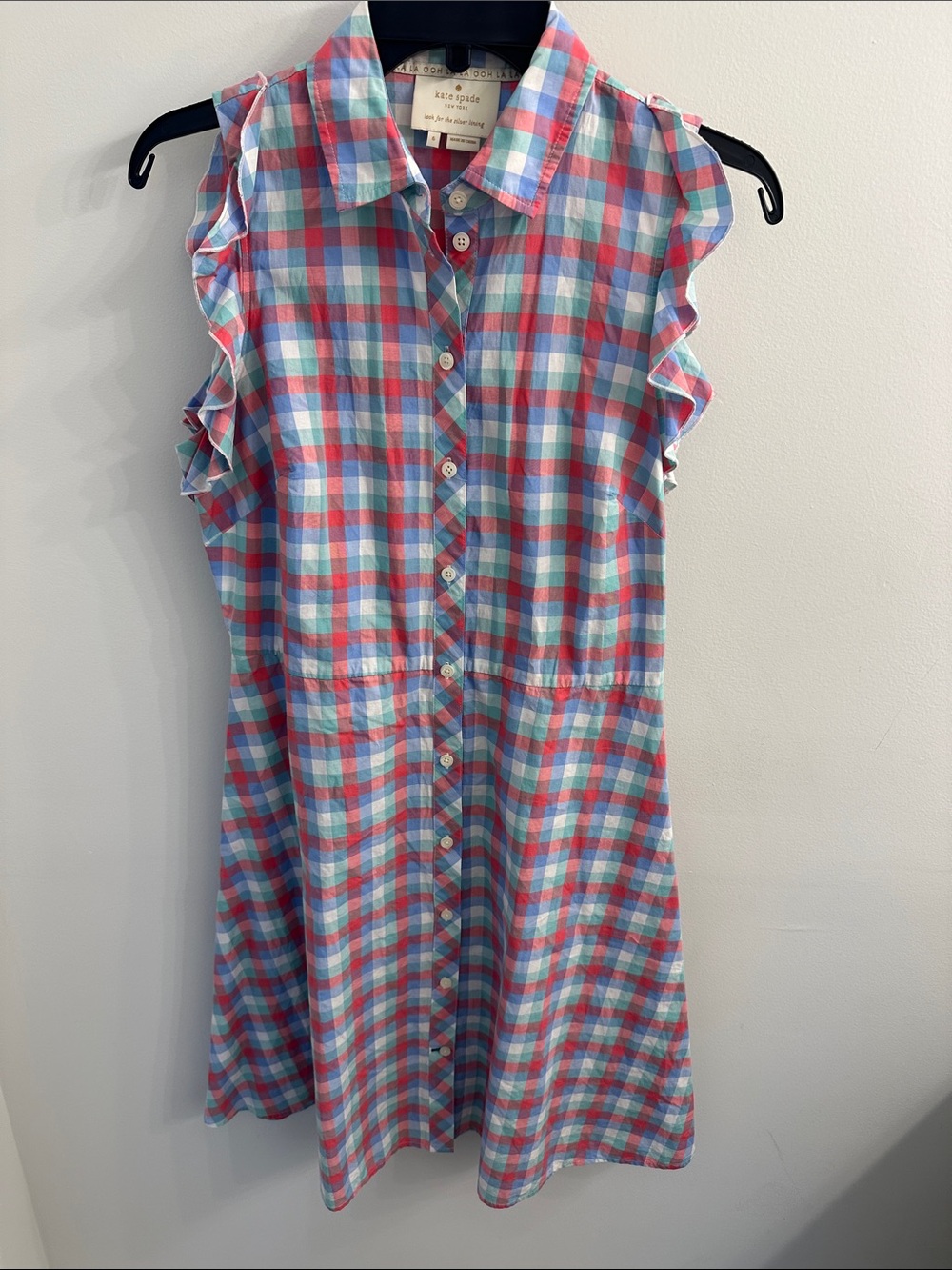 Kate Spade New York Madras Poplin Shirt Dress SZ 6